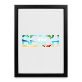 Beach - Framed poster (27 × 37 cm) - black - Front
