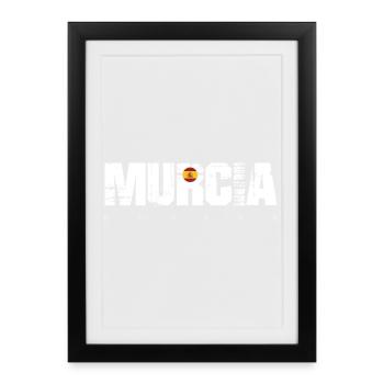 Murcia Spain Distressed Text - Framed poster (27 × 37 cm) - black - Front