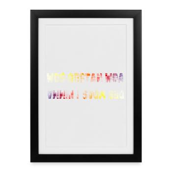 wos gestan war des woas i nimma, lustiger Spruch - Gerahmtes Poster (27 × 37 cm) - Schwarz - Vorne
