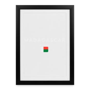 Madagascar flag, Malagasy pride - Framed poster (27 × 37 cm) - black - Front