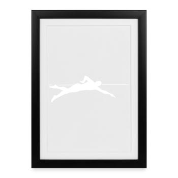 Dynamic Sprinter Line Graphics - Framed poster (27 × 37 cm) - black - Front