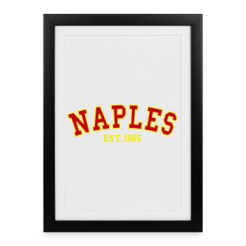 Naples Est.1965  - Framed poster (27 × 37 cm) - black - Front