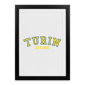 Turin Est.2005  - Framed poster (27 × 37 cm) - black - Front