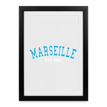 Marseille Est.1985 - Framed poster (27 × 37 cm) - black - Front