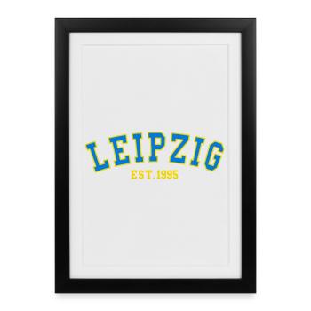 Leipzig Fondé en 1995 - Affiche encadrée (27 × 37 cm) - noir - Devant