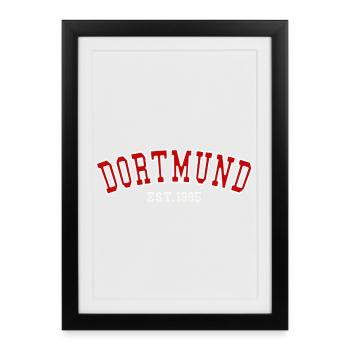 Aéroport de Dortmund 1985 - Affiche encadrée (27 × 37 cm) - noir - Devant