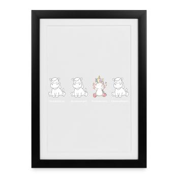 Practical instructors, the unicorns in nursing - Framed poster (27 × 37 cm) - black - Front