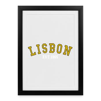 Lisbonne Fondé en 1965 - Affiche encadrée (27 × 37 cm) - noir - Devant
