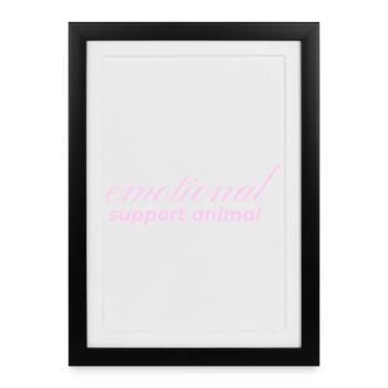 Emotional Support Animal - Framed poster (27 × 37 cm) - black - Front