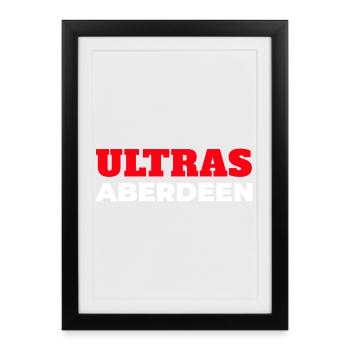 Ultras Aberdeen - Affiche encadrée (27 × 37 cm) - noir - Devant