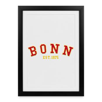Bonn Fondée en 1975 - Affiche encadrée (27 × 37 cm) - noir - Devant