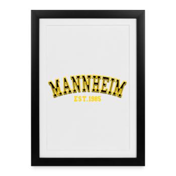 Mannheim Fondé en 1985 - Affiche encadrée (27 × 37 cm) - noir - Devant