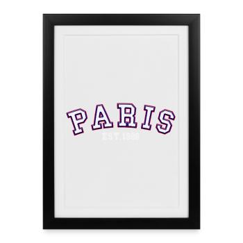 Paris gegründet 1986 - Gerahmtes Poster (27 × 37 cm) - Schwarz - Vorne