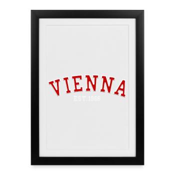 Vienne fondée en 1966 - Affiche encadrée (27 × 37 cm) - noir - Devant