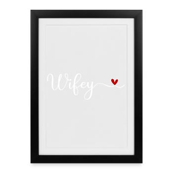 épouse - Affiche encadrée (27 × 37 cm) - noir - Devant