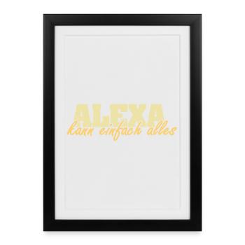 Mme Alexa - Affiche encadrée (27 × 37 cm) - noir - Devant