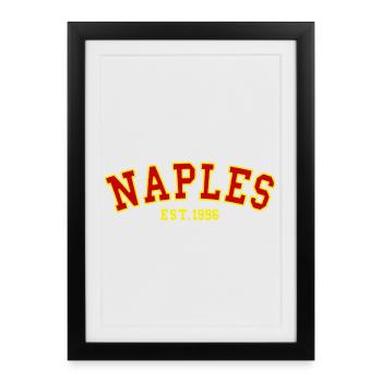 Naples fondée en 1996 - Affiche encadrée (27 × 37 cm) - noir - Devant