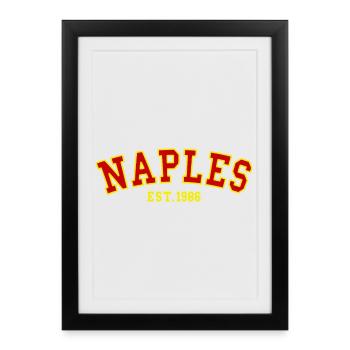 Naples fondée en 1986 - Affiche encadrée (27 × 37 cm) - noir - Devant
