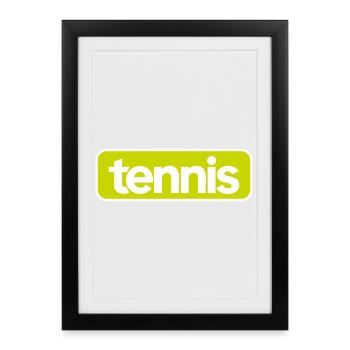 Tennis Bold Sportswear - Affiche encadrée (27 × 37 cm) - noir - Devant