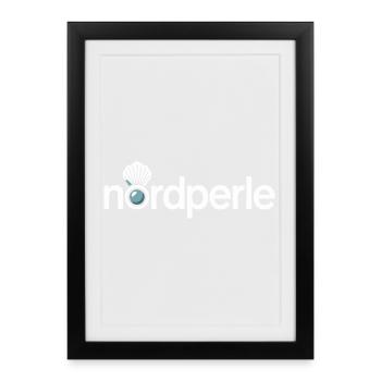Nordperle Hamburg North Sea Baltic Sea North German Deern - Framed poster (27 × 37 cm) - black - Front