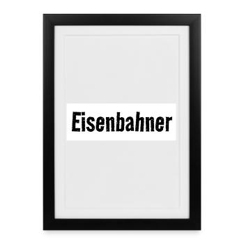 Railroad Fan Train Rails Lover - Framed poster (27 × 37 cm) - black - Front