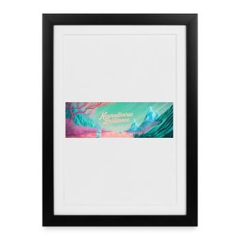 Neurodiversité Brillance - Affiche encadrée (27 × 37 cm) - noir - Devant