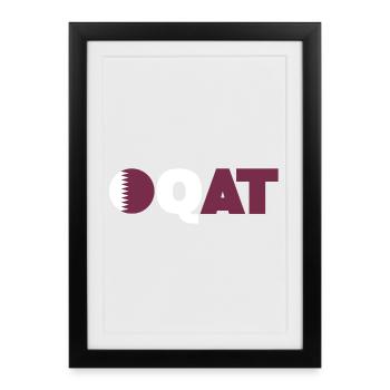 Qatar - Affiche encadrée (27 × 37 cm) - noir - Devant
