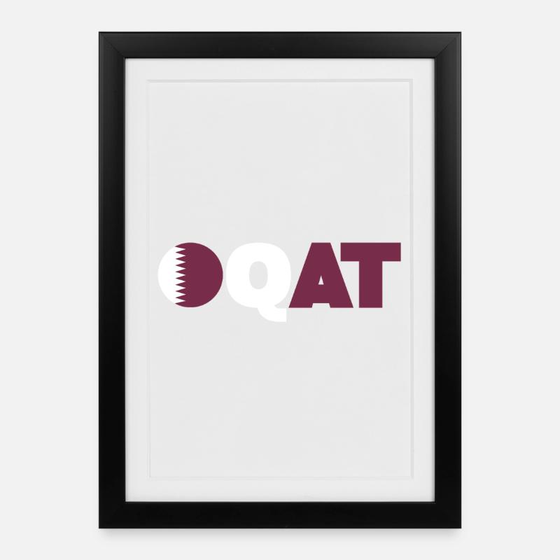 Qatar - Framed poster (27 × 37 cm) - black