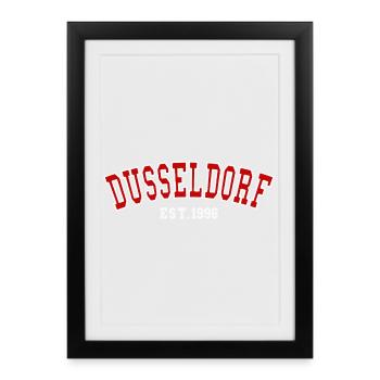 Dusseldorf Fondée en 1996 - Affiche encadrée (27 × 37 cm) - noir - Devant