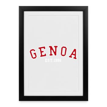 Gênes fondée en 1996 - Affiche encadrée (27 × 37 cm) - noir - Devant