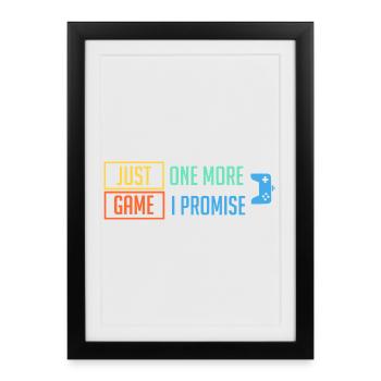 Plus qu’un match - Affiche encadrée (27 × 37 cm) - noir - Devant