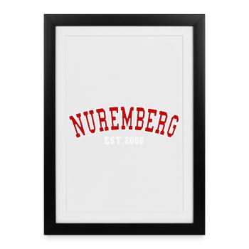 Nuremberg fondée en 2006 - Affiche encadrée (27 × 37 cm) - noir - Devant