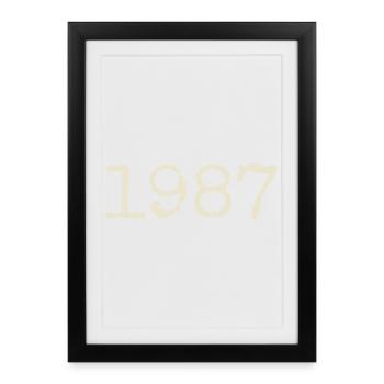 Cadeau Anniversaire 1987 - Génial depuis 1987 - Affiche encadrée (27 × 37 cm) - noir - Devant