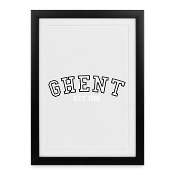 Gand Fondé en 1986 - Affiche encadrée (27 × 37 cm) - noir - Devant
