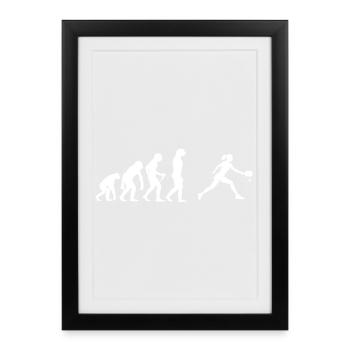 Idée de cadeau amateur de pickleball pour un fan de pickleball - Affiche encadrée (27 × 37 cm) - noir - Devant