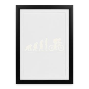 Gravel Bike Evolution - Gerahmtes Poster (27 × 37 cm) - Schwarz - Vorne