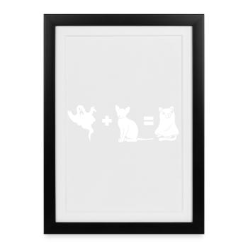 Chien drôle d’Halloween Fantôme Chien d’Halloween - Affiche encadrée (27 × 37 cm) - noir - Devant