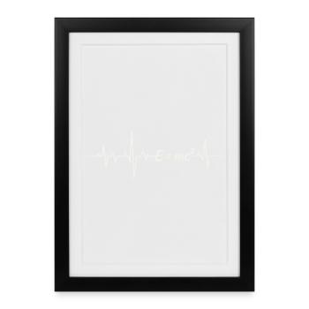 I Love Physics Theory of Relativity E=mc² - Framed poster (27 × 37 cm) - black - Front