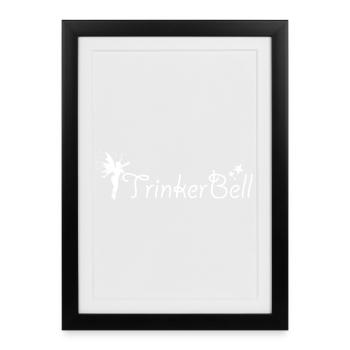 Trinkerbell Fairy Fee Lustiger Alkohol Spruch - Gerahmtes Poster (27 × 37 cm) - Schwarz - Vorne