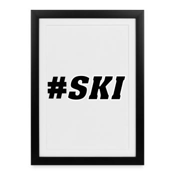 Ski slope - Framed poster (27 × 37 cm) - black - Front