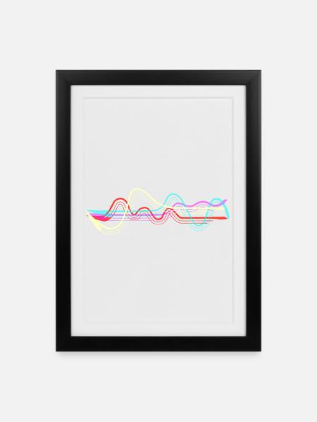 Lines. - Framed poster (27 × 37 cm) - black