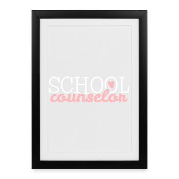 Conseiller scolaire Conseiller d’orientation professionnelle - Affiche encadrée (27 × 37 cm) - noir - Devant