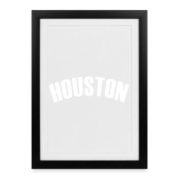 Houston Shirt - Framed poster (27 × 37 cm) - black - Front