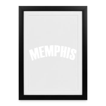 Memphis Shirt - Framed poster (27 × 37 cm) - black - Front