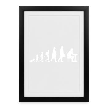 Child to chess player - Framed poster (27 × 37 cm) - black - Front