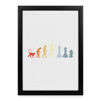Chess Development - Framed poster (27 × 37 cm) - black - Front