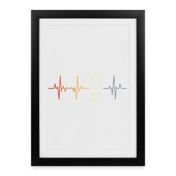 Cardiogramme de glace d’eau - Affiche encadrée (27 × 37 cm) - noir - Devant