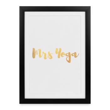 Mrs. Mrs. Yoga Fan Gold Exclusive Handwriting Pair - Framed poster (27 × 37 cm) - black - Front