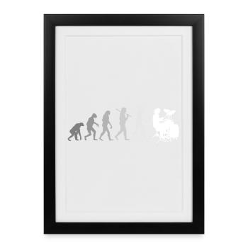 Evolution de la chemise Drums Drummer - Affiche encadrée (27 × 37 cm) - noir - Devant