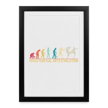 Mixed Martial Arts Evolution Design - Framed poster (27 × 37 cm) - black - Front